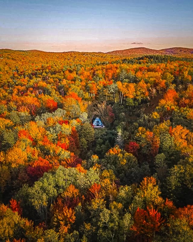 A-Frame cabin tucked in the middle of the wilderness