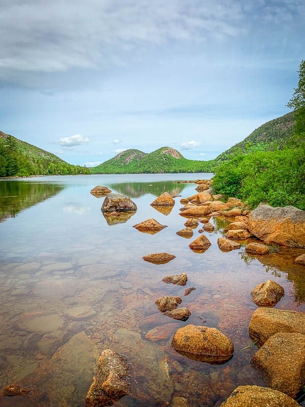 Jordan Pond, one of the best places to visit on the east coast of the usa, gives visitors a taste of serenity.