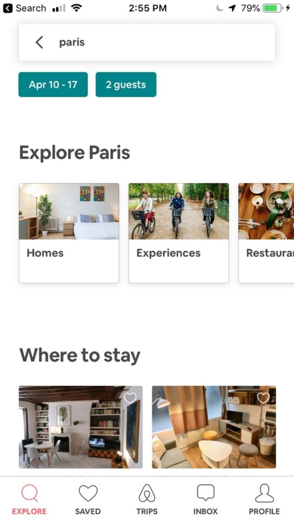 Airbnb is one of the best accommodation booking apps