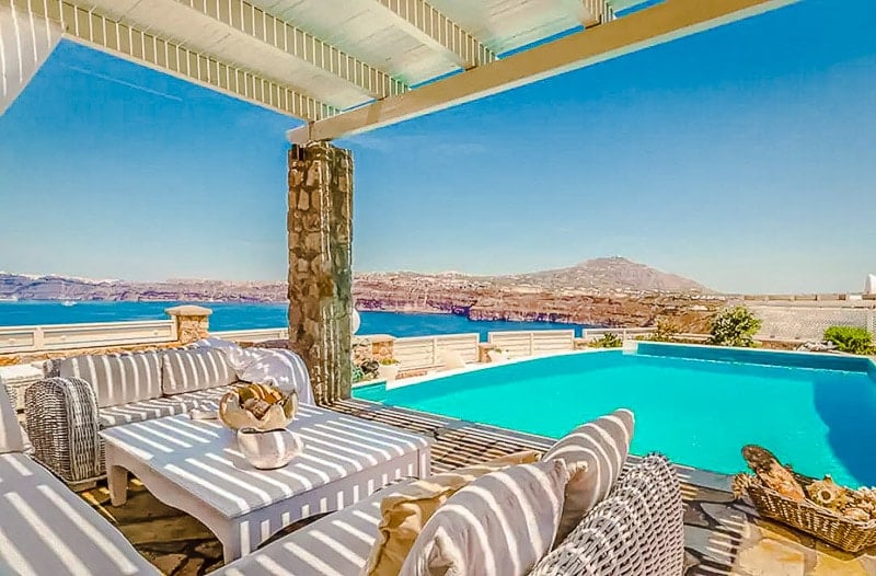 Beautiful residence in Santorini, Greece.