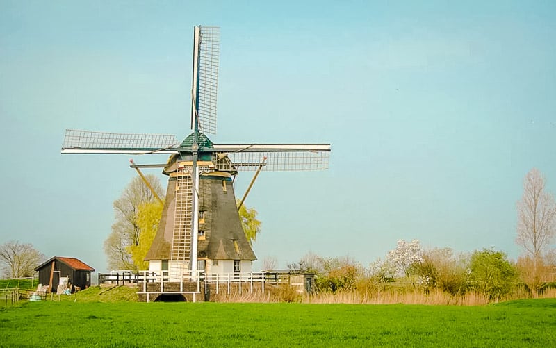 A windmill vacation rental in the Netherlands. It's one of the best vacation rentals in Europe