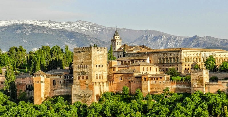 The Alhambra in Granada, Spain is one of the most beautiful castles in Europe.