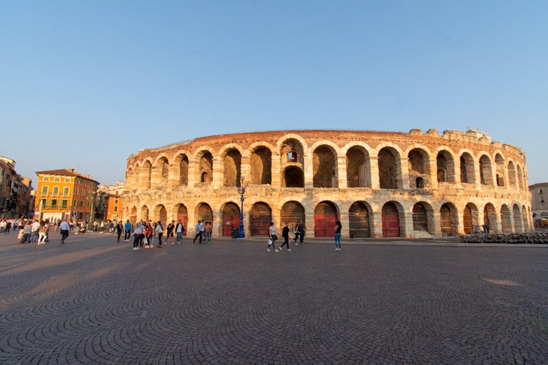 Arena di Verona, Italy on a day trip from Bologna