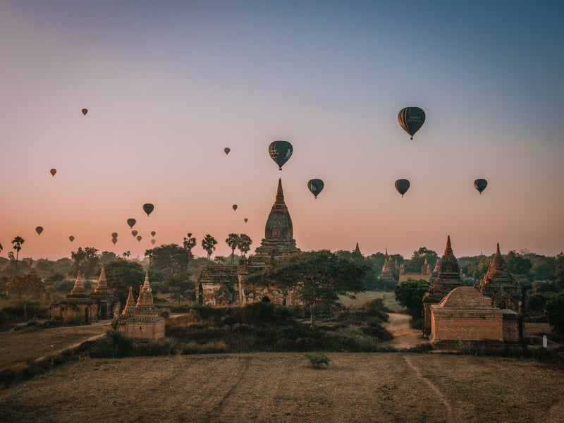 Bagan is among the most famous world heritage sites.