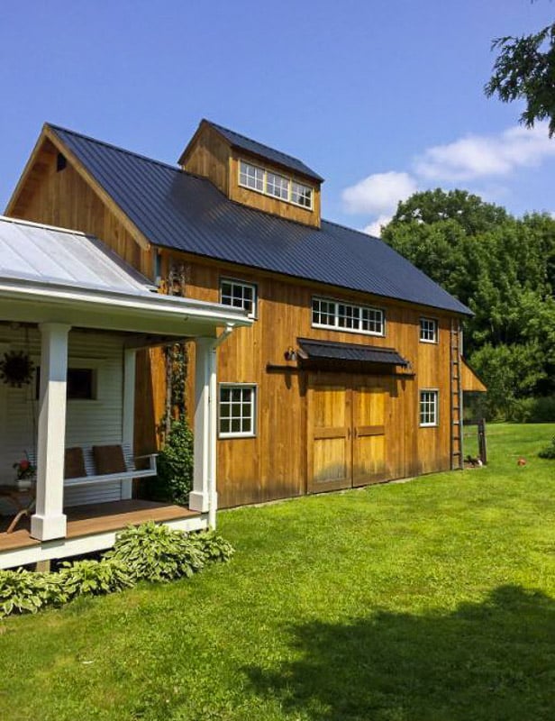 A luxury barn rental in Vermont that is ranked among the best summer rentals in New England