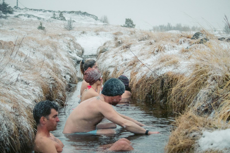Cold immersion in Iceland