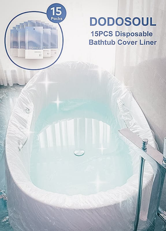A bathtub cover liner on amazon