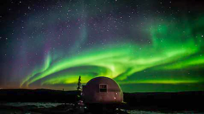 The Borealis Basecamp provides a unique northern lights rental experience.