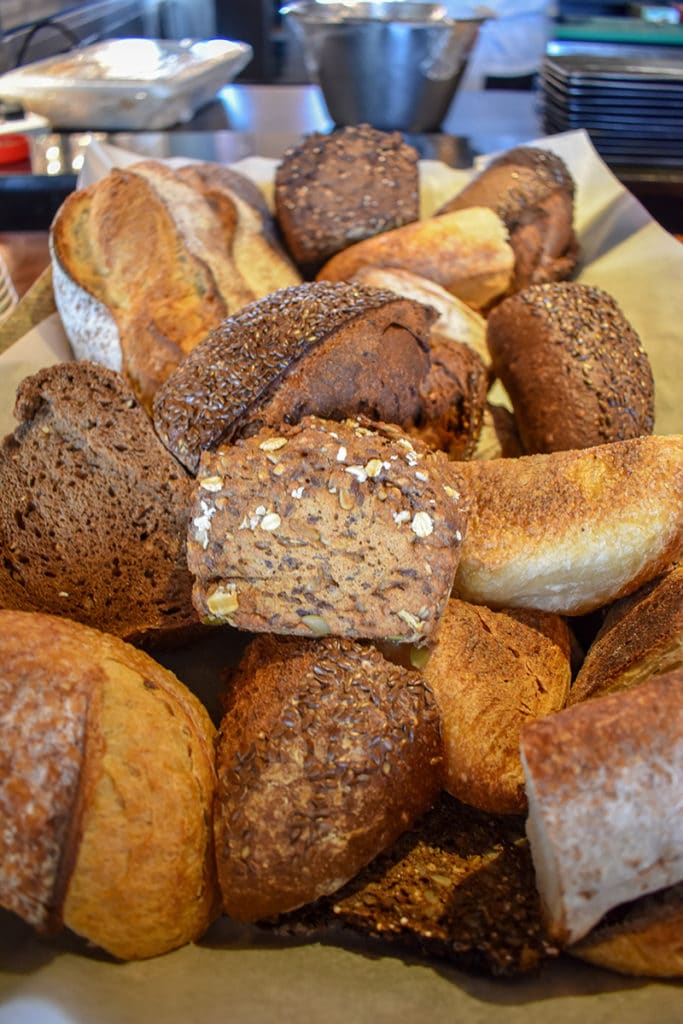 The assortment of breads at the Chedi Muscat was out of this world.