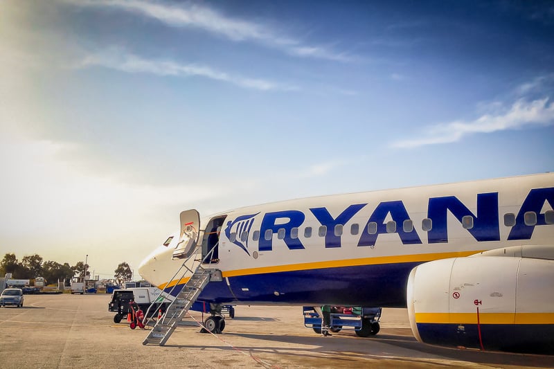 Flying with RyanAir is one of the best money saving travel tips when visiting Europe.