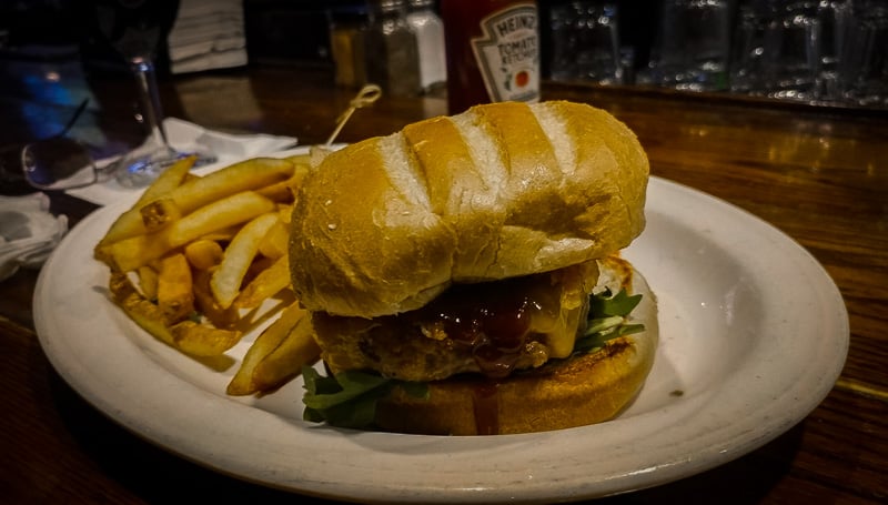 Burger, fries, and beer at Warren Tavern. Nothing beats it!