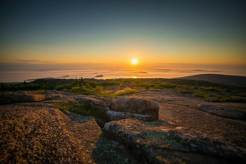 Sunrise from Cadillac Mountain - Acadia National Park, Maine