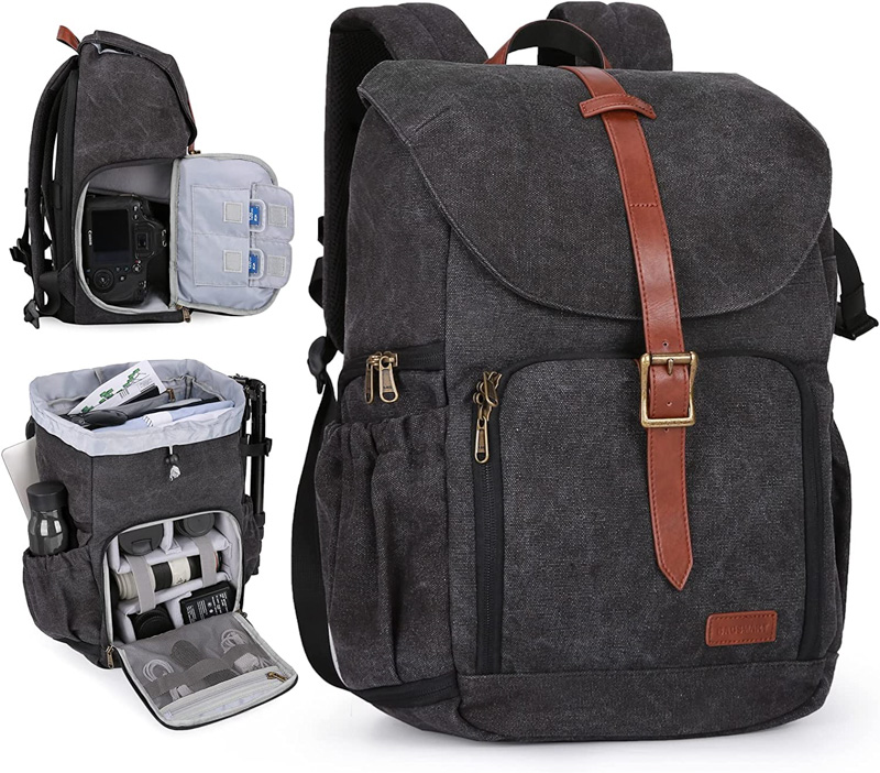 Camera backpack for travelers