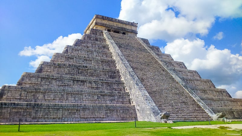 Chichen Itza is a historic temple on the Yucatan Peninsula in Mexico.
