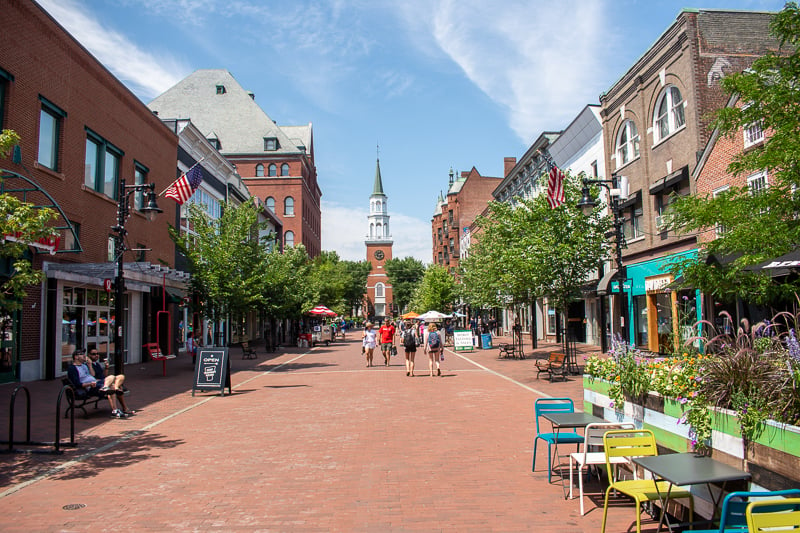 Church Street in Burlington is one of the best ways to spend a weekend getaway in New England.