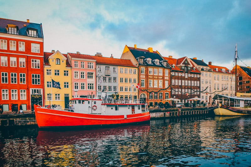 Copenhagen's cityscape is incredibly colorful