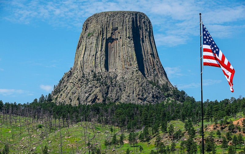 Devils Tower is top among the best hidden gems in the US.