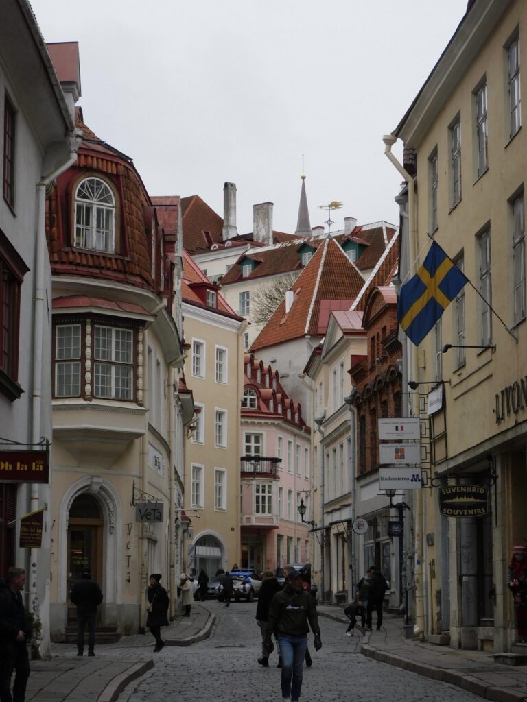 Cobblestoned streets in Tallinn Estonia entertain digital nomads.