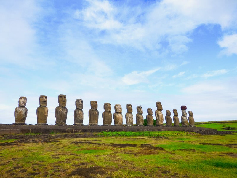 Easter Island statues in Chile
