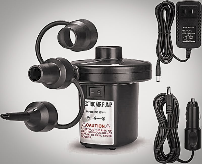 Electric air pump for inflatable cold tubs