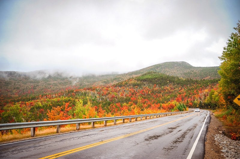 The White Mountains are a popular place for leaf peeping in the fall.