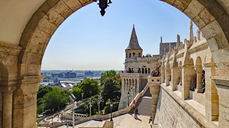 Fisherman's Bastion is one of the top sights in Budapest and resembles a castle. It's among the cheapest places to travel in Europe.