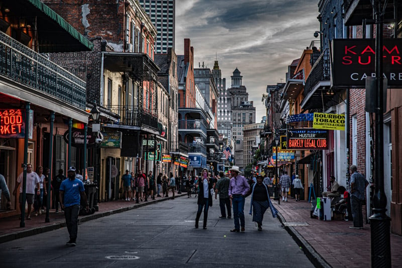 Downtown New Orleans is as lively as it gets