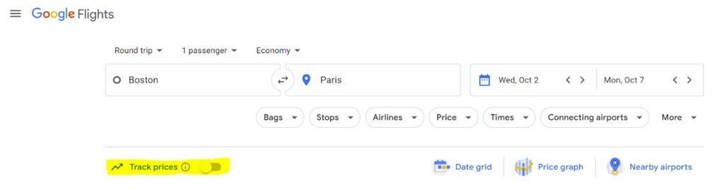 One of the best travel hacks is using Google Flights for price alerts