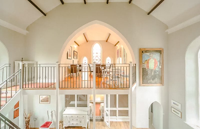 A gothic church vacation rental in England.
