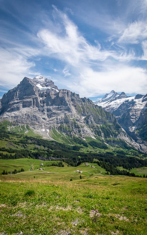 Grindelwald is a town and valley in the Bernese Alps. It’s about an hour away from Bern. 