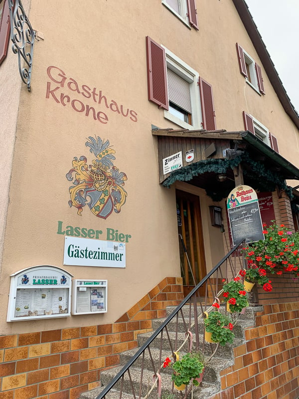 On my way back to the Germany-Switzerland border, I stopped at a local guesthouse for a beer and a bite to eat. The place was so local, that the waitress and at least one patron were smoking cigarettes inside…something I haven’t seen since the 1990s.