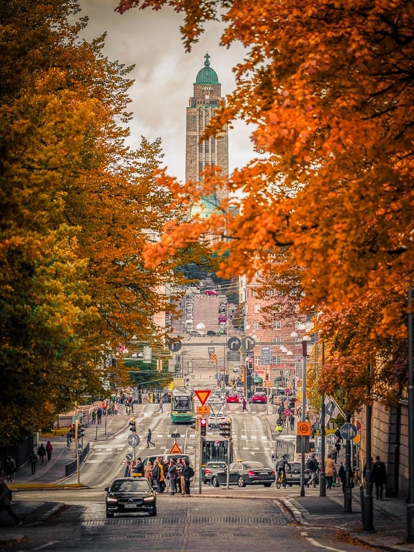 Helsinki, Finland in the fall.