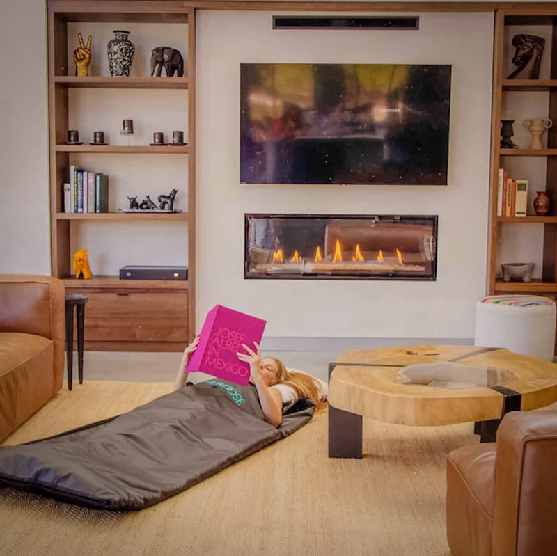 This infrared sauna blanket is more portable than the other products on this list