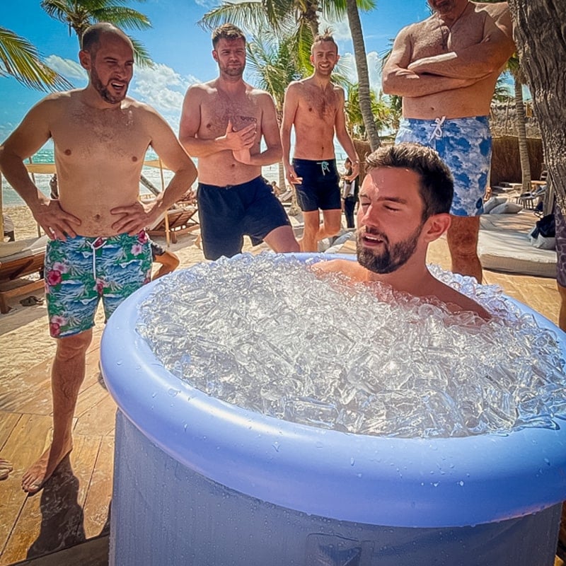 Jon Miksis Ice Bath in Mexico