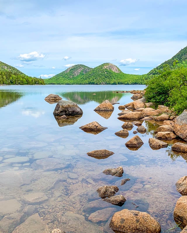 Jordan Pond is a must-see in Acadia National Park, one of the coolest weekend getaways from Boston.
