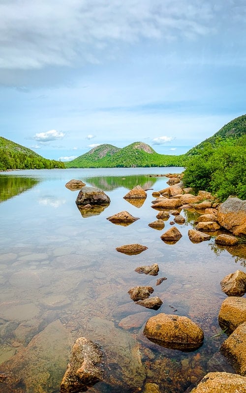 Jordan Pond in Acadia National Park is a highlight of any New England road trip itinerary.