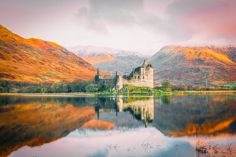 Kilchurn Castle is one of the most Instagrammable places in Scotland.