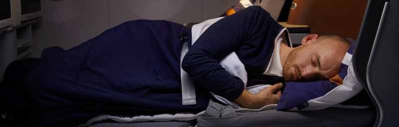 Lufthansa's Business Class seats are designed to provide comfort and elegance.