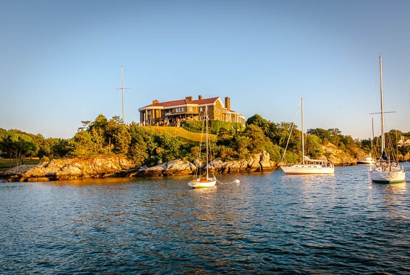 A waterfront mansion in Newport, Rhode Island is a great thing to see during a weekend in Newport.