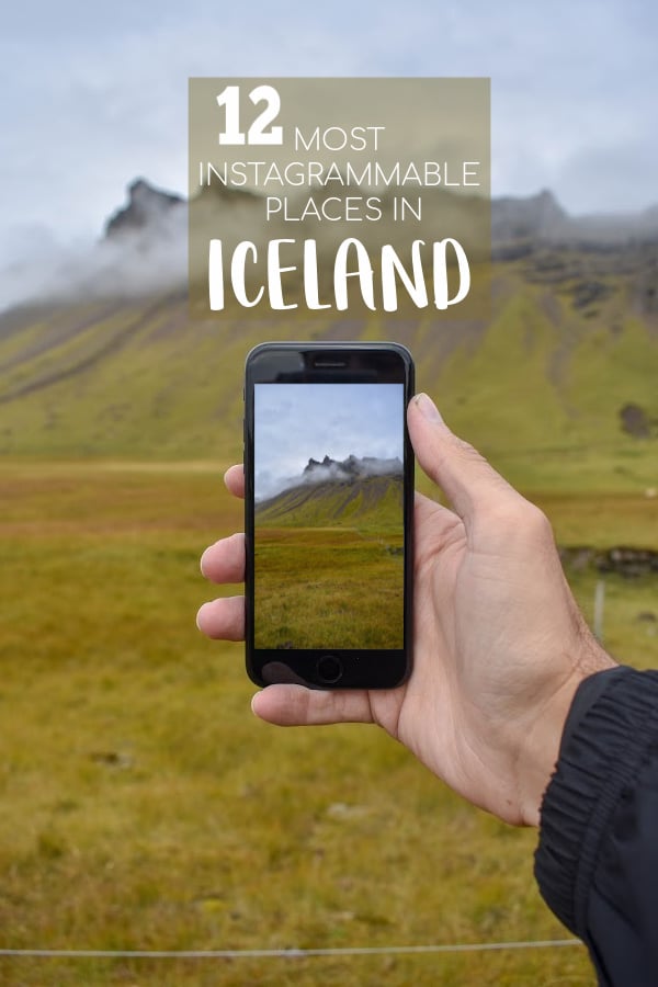 Most Instagrammable places in Iceland pinterest image.