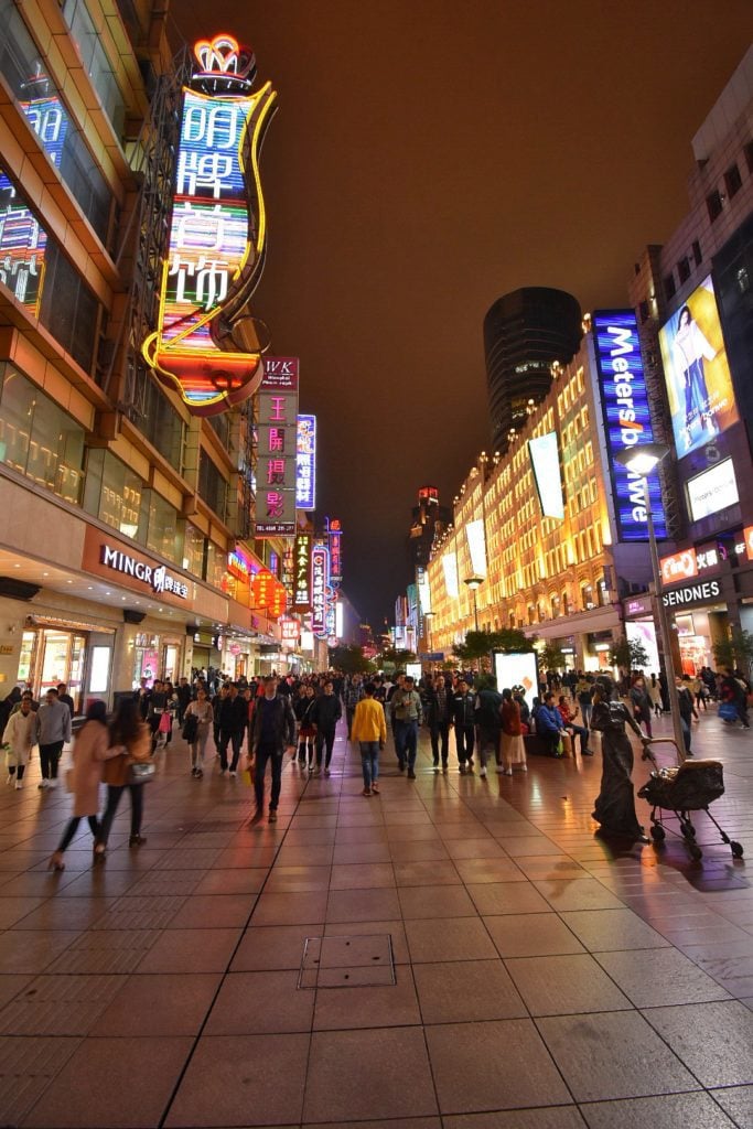 Nanjing Road is one of the most popular attractions in Shanghai