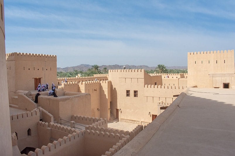Nizwa Fort is a beautiful castle. It's one of the top things to do in this travel guide of Oman.