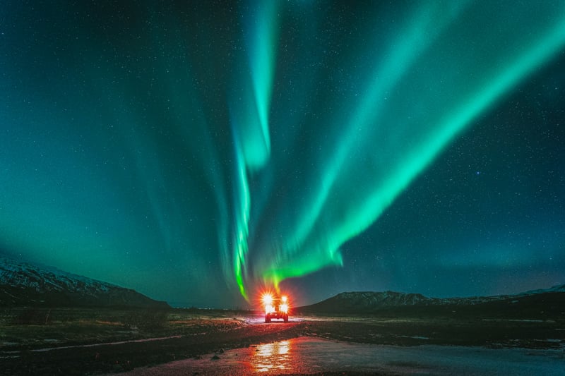 Seeing the Northern Lights come out to play in Iceland