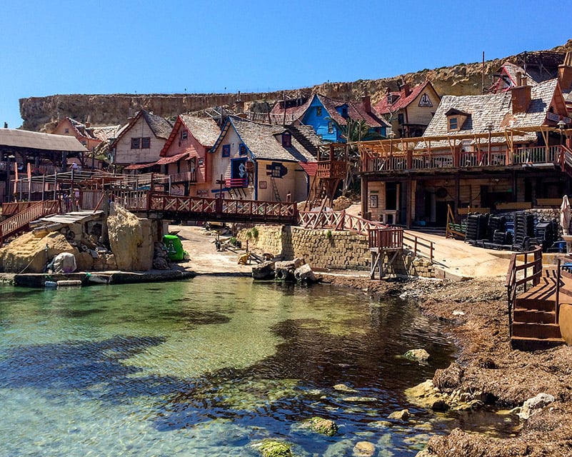 Popeye Village is a popular playground for kids, it's highly ranked among the Malta Instagram spots.