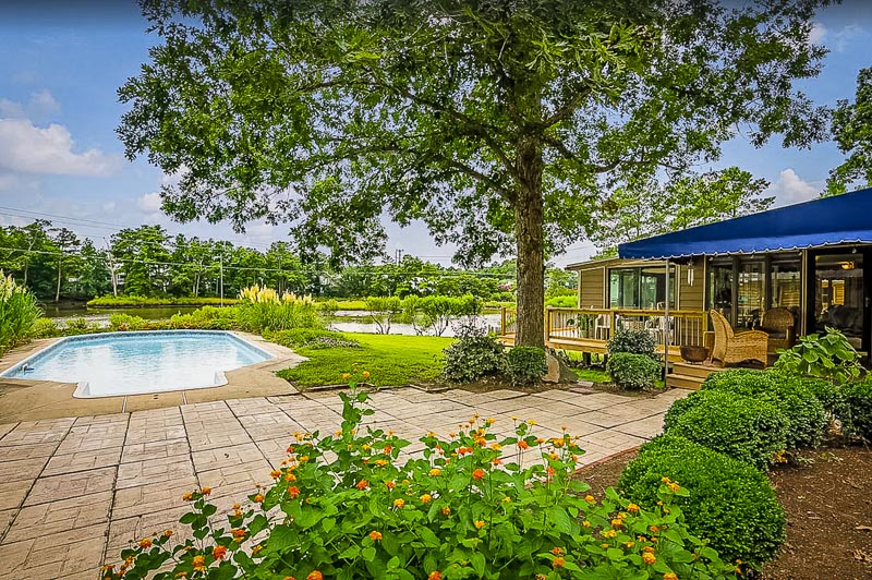 Unique USA Airbnb with an outdoor pool.
