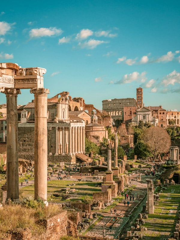 The Roman Forum is a top sight in Rome.