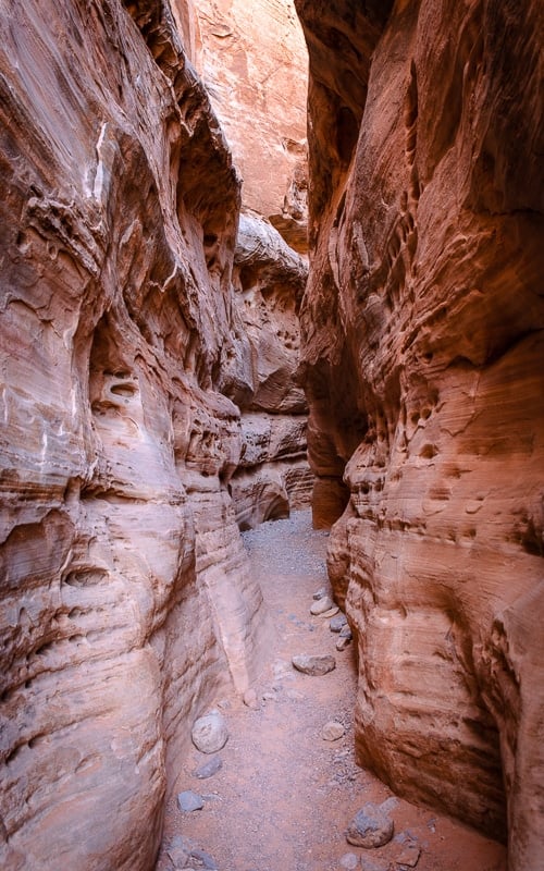 A slot canyon in the Valley of Fire is among the best USA vacations