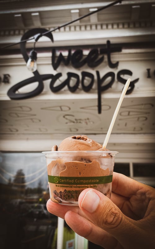 Amazing ice cream in downtown Sonoma, California