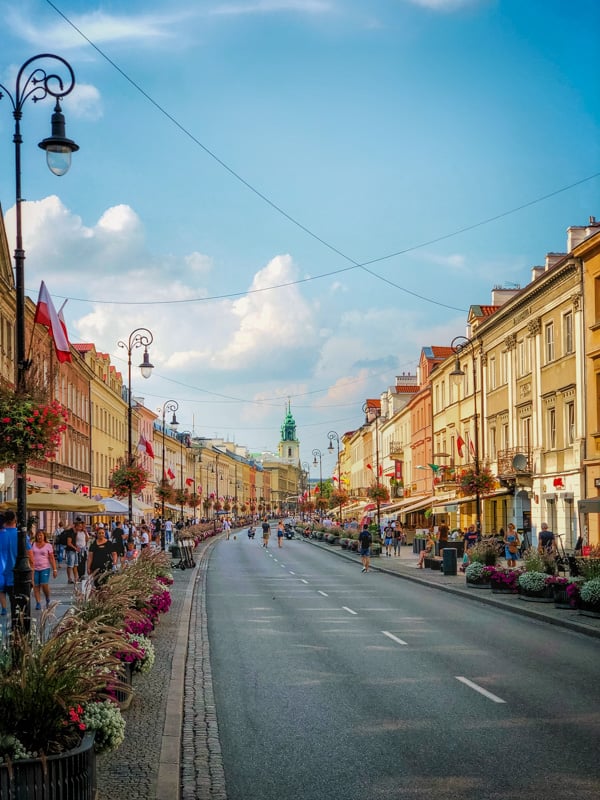 The spectacular streets of Warsaw