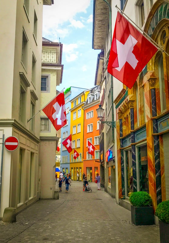 The Swiss love their flags